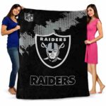 las vegas raiders grunge texture black blanket best selling