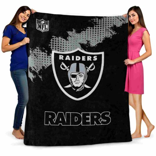 las vegas raiders grunge texture black blanket fashion forward