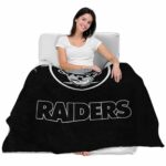 las vegas raiders grunge texture black blanket best selling
