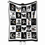 las vegas raiders mickey minnie black white blanket best selling
