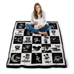 las vegas raiders mickey minnie black white blanket best selling