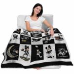 las vegas raiders mickey minnie black white blanket best selling