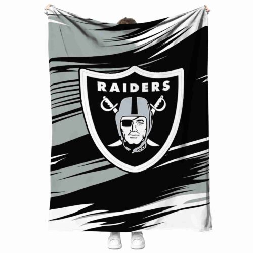 las vegas raiders paint streaks black white blanket best selling