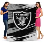las vegas raiders paint streaks black white blanket best selling