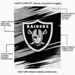 las vegas raiders paint streaks black white blanket best selling