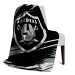 las vegas raiders paint streaks black white blanket best selling