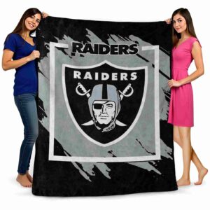 las vegas raiders splatter effect black blanket fashion forward