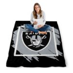las vegas raiders splatter effect black blanket best selling