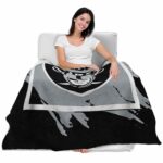 las vegas raiders splatter effect black blanket best selling