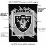 las vegas raiders splatter effect black blanket best selling
