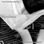 las vegas raiders striped pattern black blanket best selling