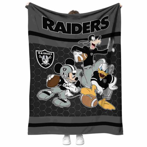 las vegas raiders three musketeers black blanket best selling