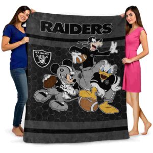 las vegas raiders three musketeers black blanket fashion forward