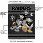 las vegas raiders three musketeers black blanket best selling