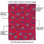 liberty flames diehard fans red blanket best selling