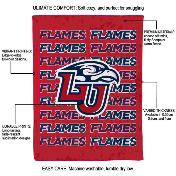 liberty flames fan pride red blanket new arrival
