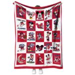 liberty flames mickey minnie red white blanket best selling