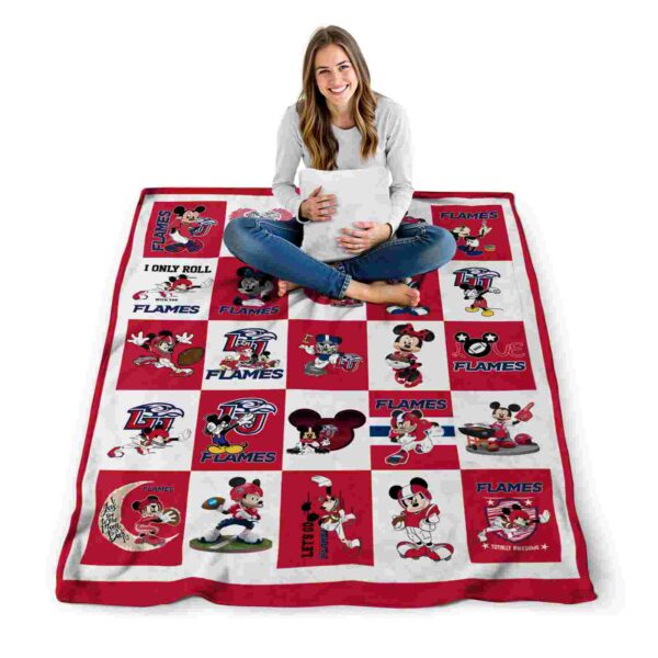 liberty flames mickey minnie red white blanket high quality