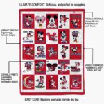 liberty flames mickey minnie red white blanket new arrival