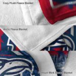 liberty flames splatter effect red blanket premium grade