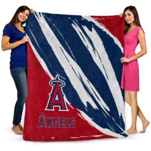 los angeles angels brushstrokes blue white blanket fashion forward