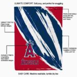 los angeles angels brushstrokes blue white blanket new arrival