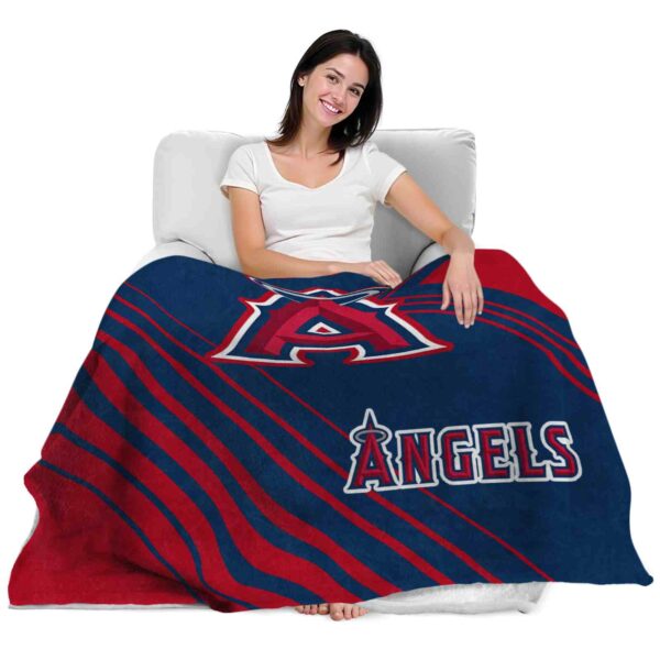 los angeles angels diagonal stripes blue blanket latest model