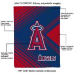 los angeles angels diagonal stripes blue blanket new arrival