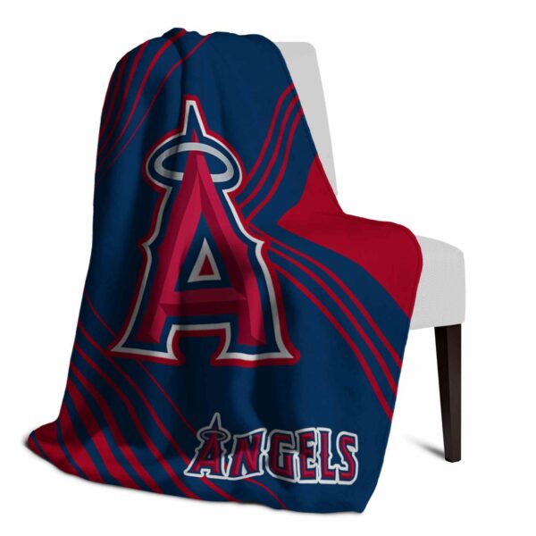 los angeles angels diagonal stripes blue blanket top rated