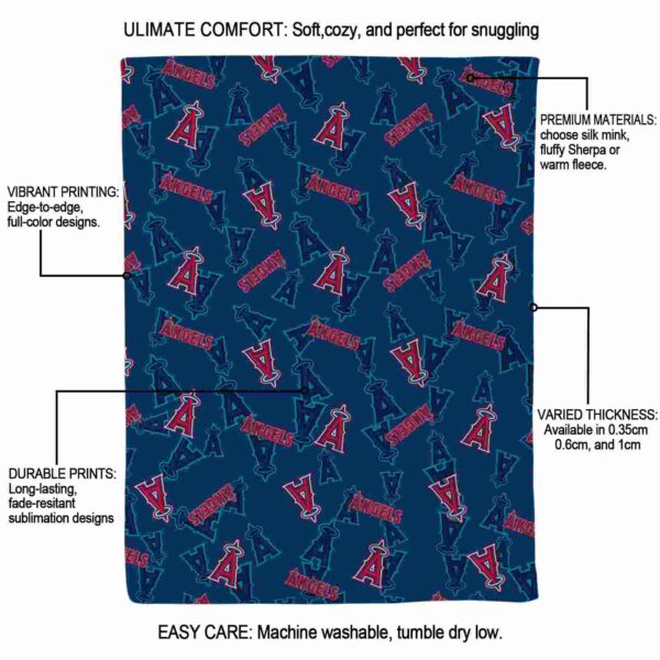 los angeles angels diehard fans blue blanket new arrival