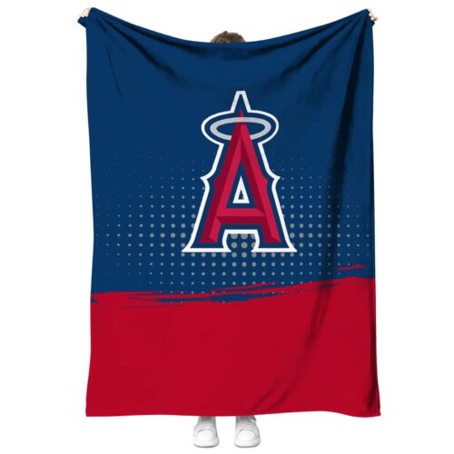 los angeles angels gradient dots blue blanket best selling