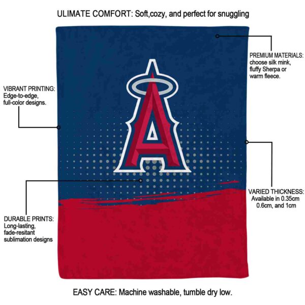 los angeles angels gradient dots blue blanket new arrival