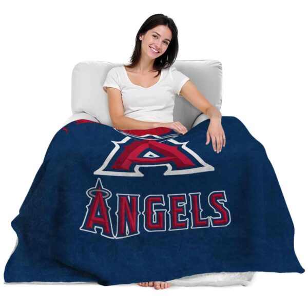 los angeles angels grunge texture blue blanket latest model