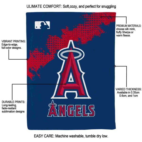 los angeles angels grunge texture blue blanket new arrival