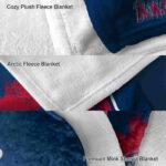 los angeles angels grunge texture blue blanket premium grade