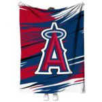 los angeles angels paint streaks blue white blanket best selling