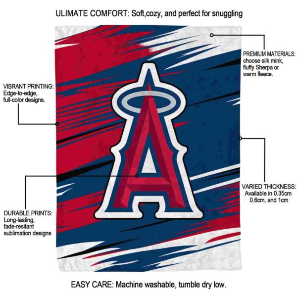 los angeles angels paint streaks blue white blanket new arrival
