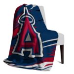 los angeles angels paint streaks blue white blanket top rated