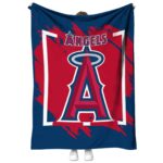 los angeles angels splatter effect blue blanket best selling