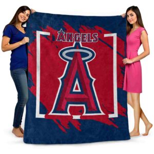 los angeles angels splatter effect blue blanket fashion forward