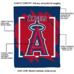 los angeles angels splatter effect blue blanket new arrival