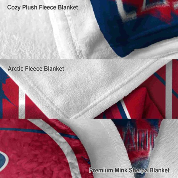 los angeles angels splatter effect blue blanket premium grade