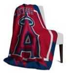 los angeles angels splatter effect blue blanket top rated