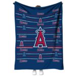 los angeles angels striped pattern blue blanket best selling