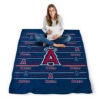 los angeles angels striped pattern blue blanket best selling