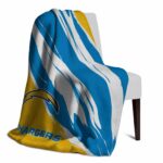 los angeles chargers brushstrokes blue white blanket top rated