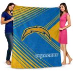 los angeles chargers diagonal stripes blue blanket fashion forward