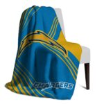 los angeles chargers diagonal stripes blue blanket top rated
