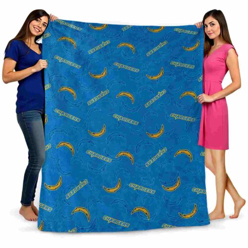 los angeles chargers diehard fans blue blanket fashion forward