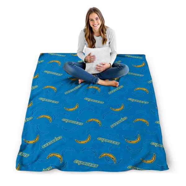 los angeles chargers diehard fans blue blanket high quality